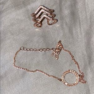 Rose Gold ring & bracelet